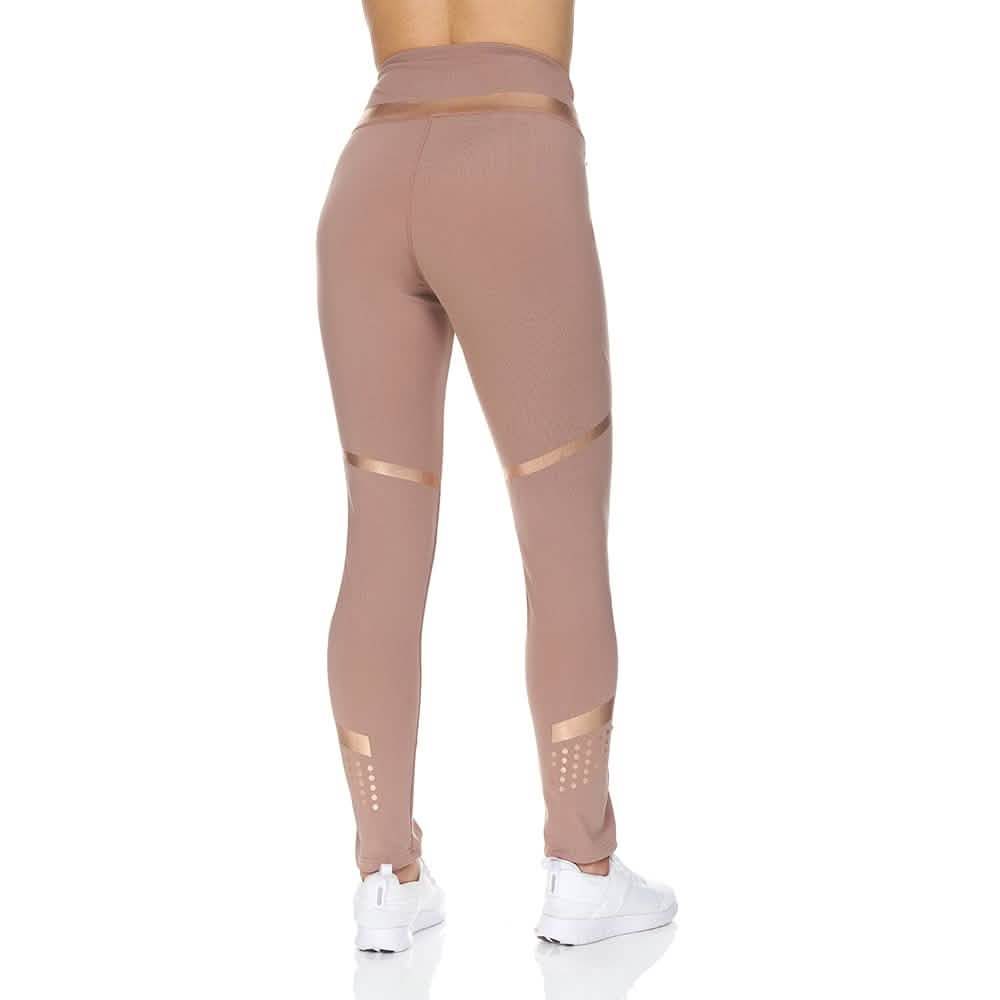 Damen Leggings mit hohem Bund, voller Länge und Gummidruck-Detail