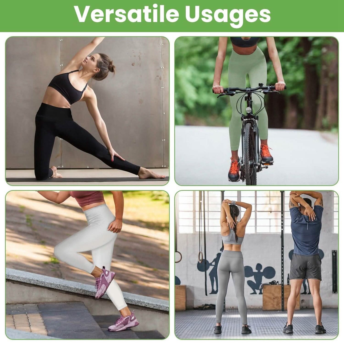 Damen High Waist Workout Leggings Bauchkontrolle Kompression mit 63,5 cm Innenbeinlänge Ohne Vorderseitennaht