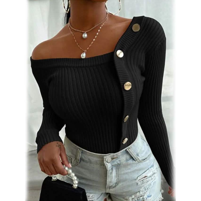 Damen-Strickpullover einfarbig