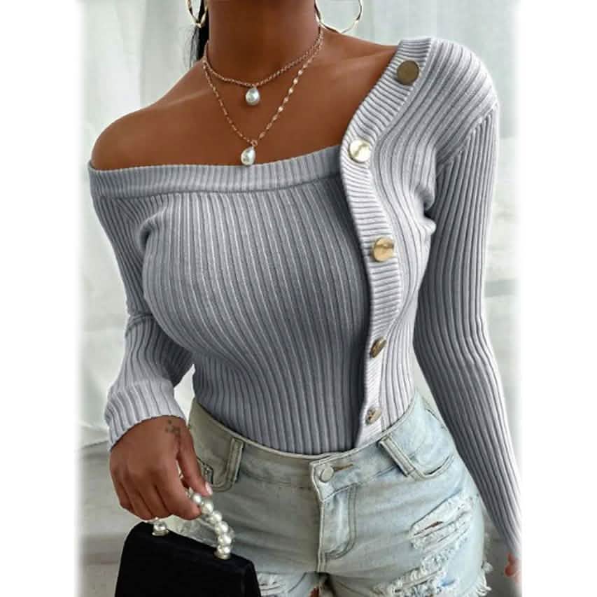 Damen-Strickpullover einfarbig