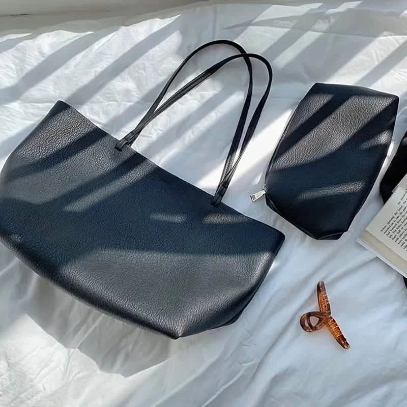 Damen große Tragetaschen PU-Leder-Schultertasche Weiche Geldbörse Hobo Handtasche Lässige Umhängetasche für Reise und Arbeit