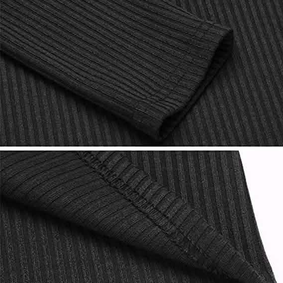 Damen Langarm V-Ausschnitt Gerippter Strickpullover mit Knopfleiste Enganliegendes Oberteil