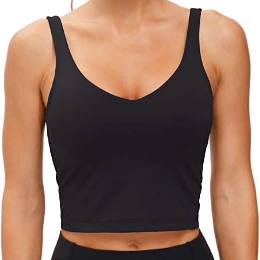 Gepolsterter, bügelloser Sport-BH in Longline-Passform für Damen