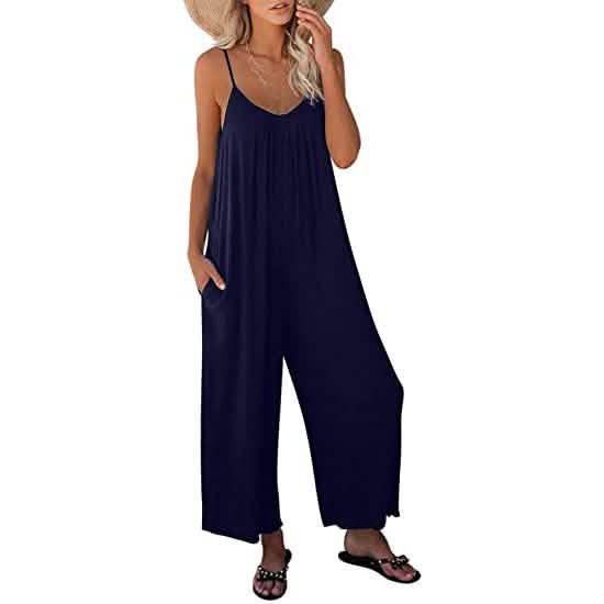 Damen ärmellose weite Jumpsuits