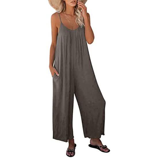 Damen ärmellose weite Jumpsuits