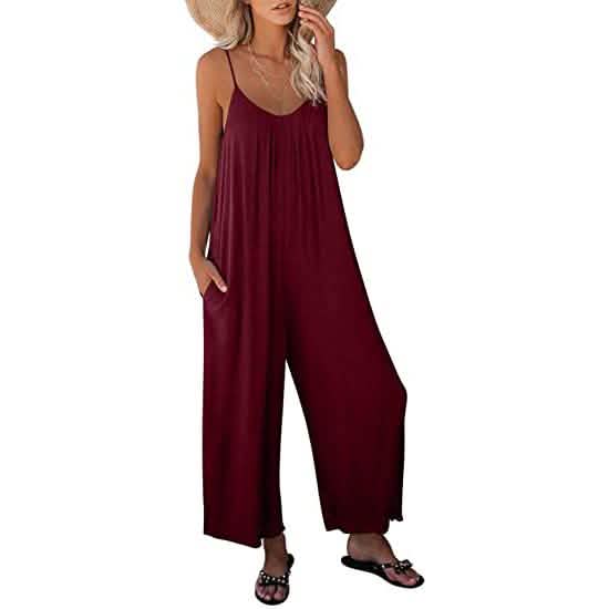 Damen ärmellose weite Jumpsuits