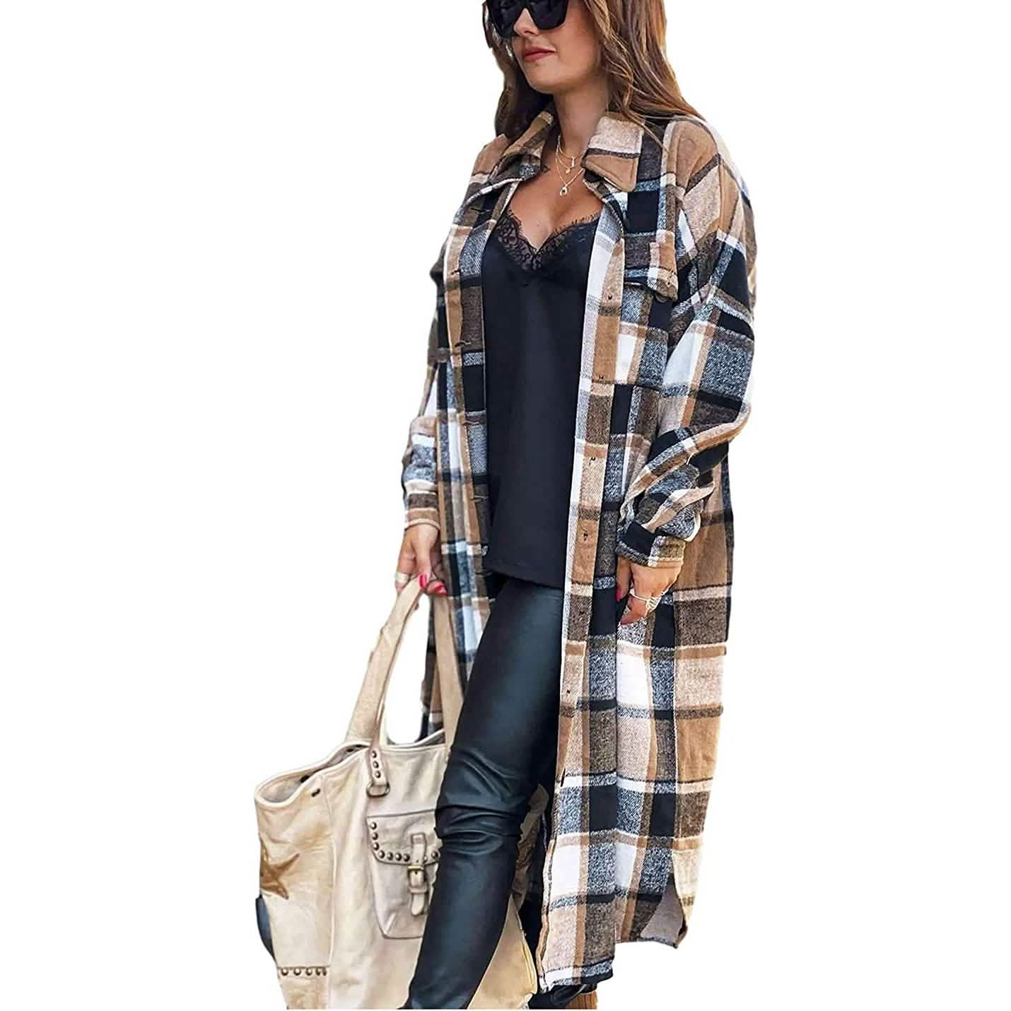Damen-Loungewear mit Revers, Knopfleiste und langen Ärmeln