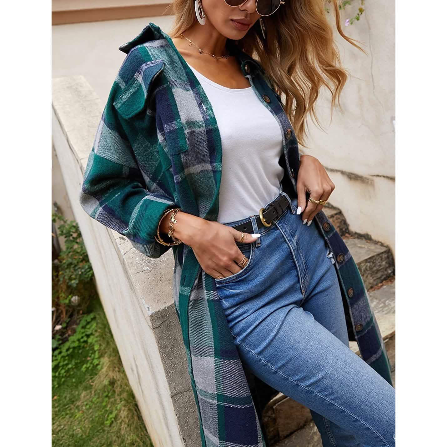Damen-Loungewear mit Revers, Knopfleiste und langen Ärmeln