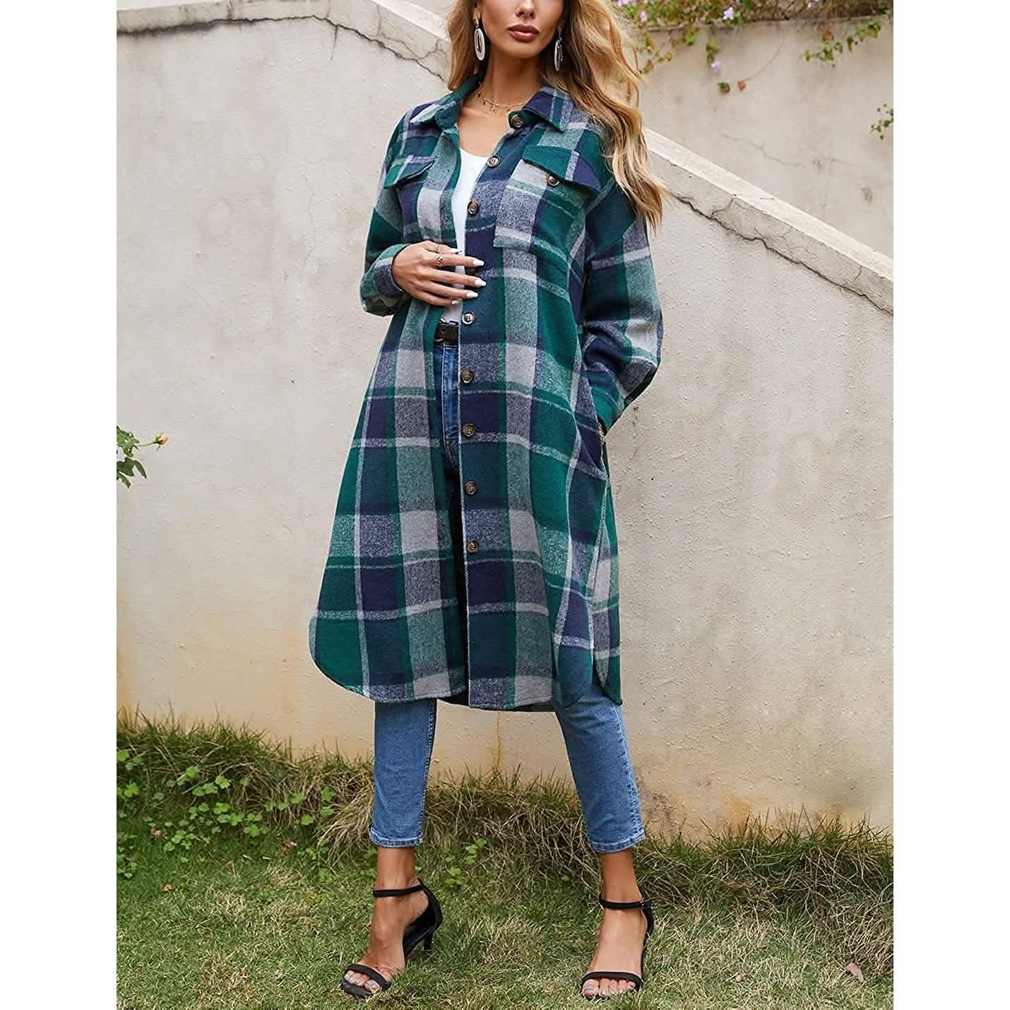 Damen-Loungewear mit Revers, Knopfleiste und langen Ärmeln