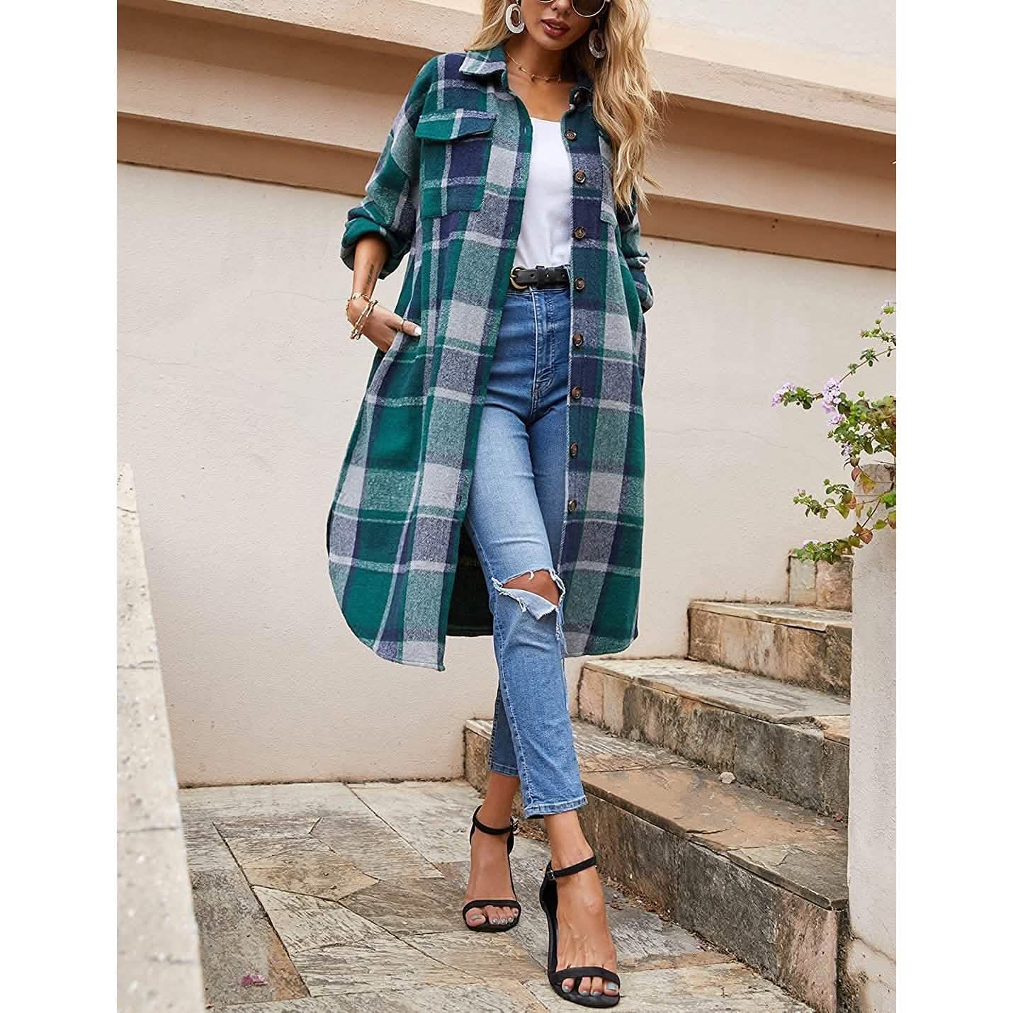 Damen-Loungewear mit Revers, Knopfleiste und langen Ärmeln
