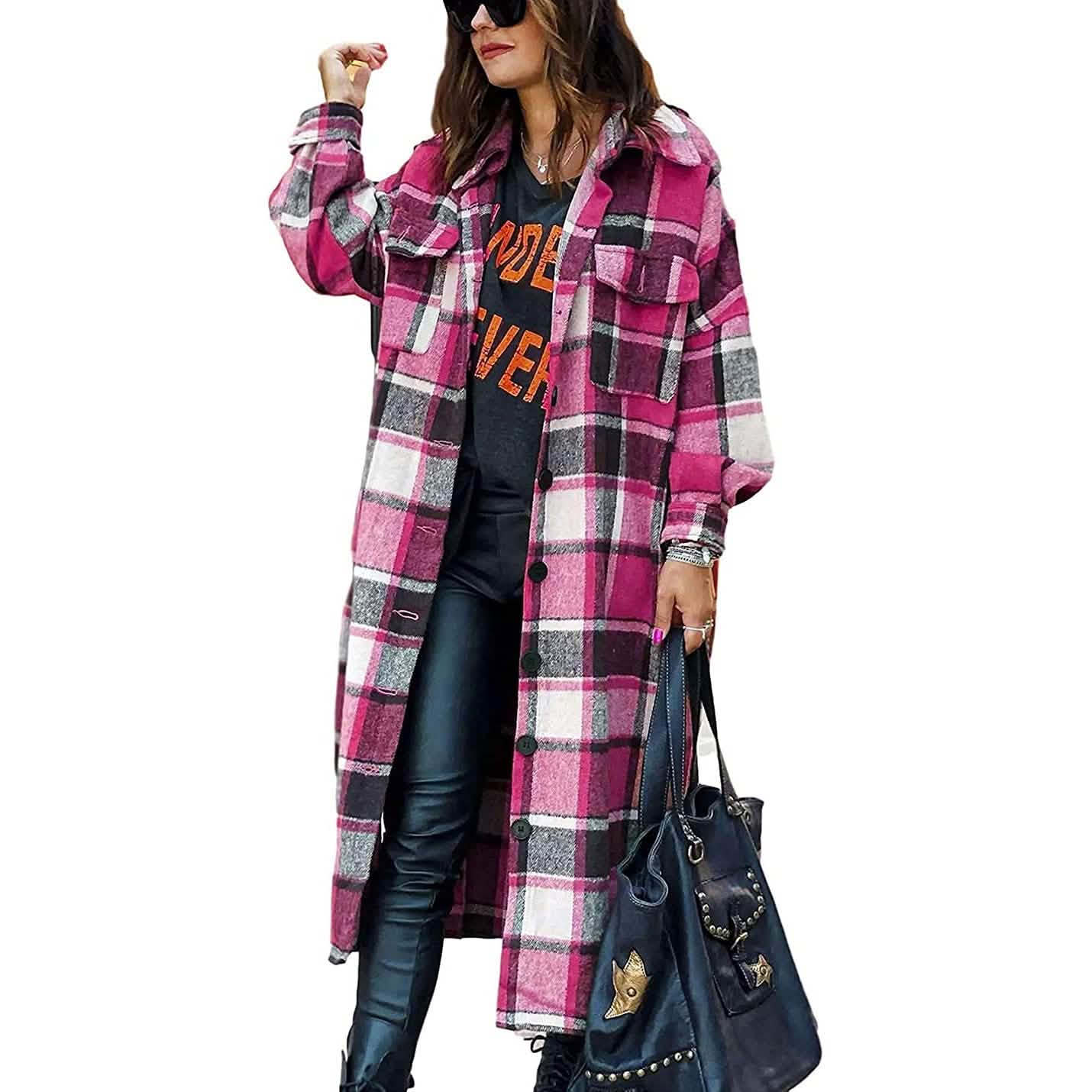 Damen-Loungewear mit Revers, Knopfleiste und langen Ärmeln