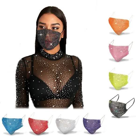 Damen Netz Sonnen-Diamant-Maske