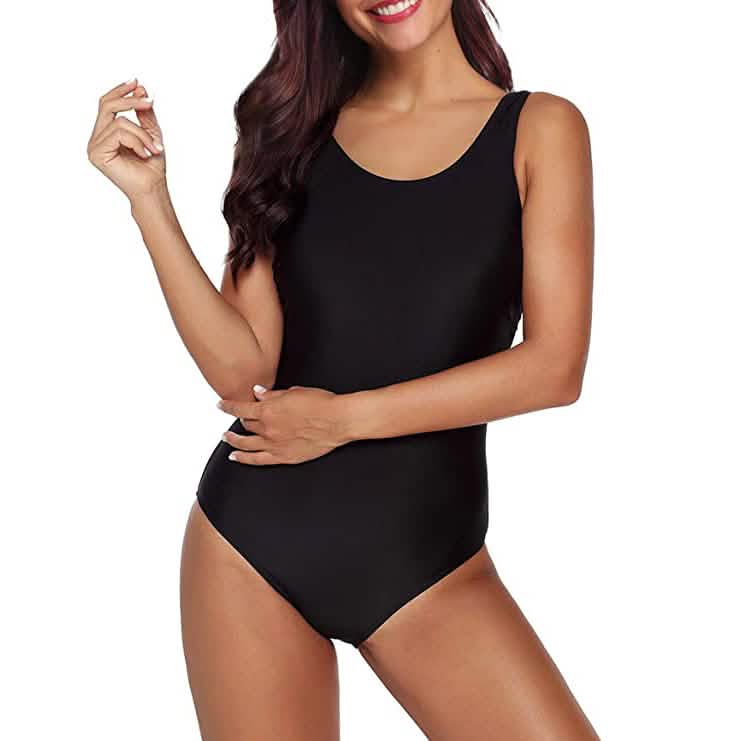 Damen Sport Badeanzug Einteiler