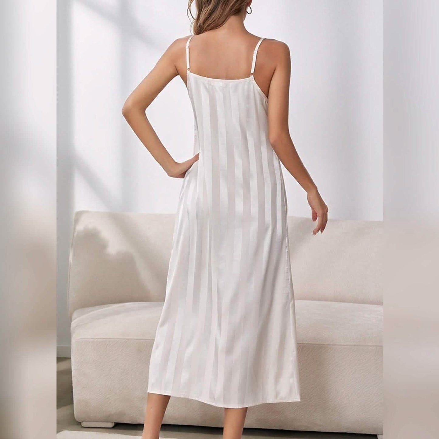 Damen Pyjama Bademantel Nachthemd