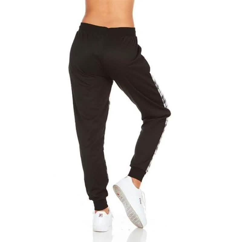 Karierte Jogginghose für Damen mit Taschen