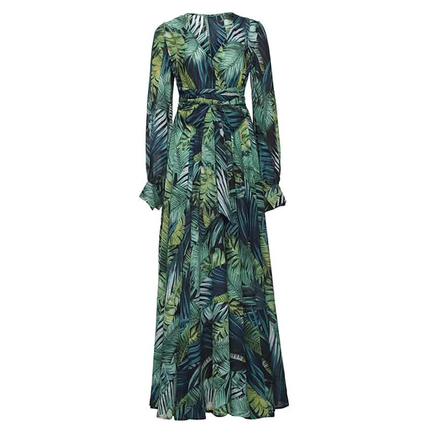 Damen Große Größen A-Linien-Kleid Floral V-Ausschnitt bedruckt Laternenärmel