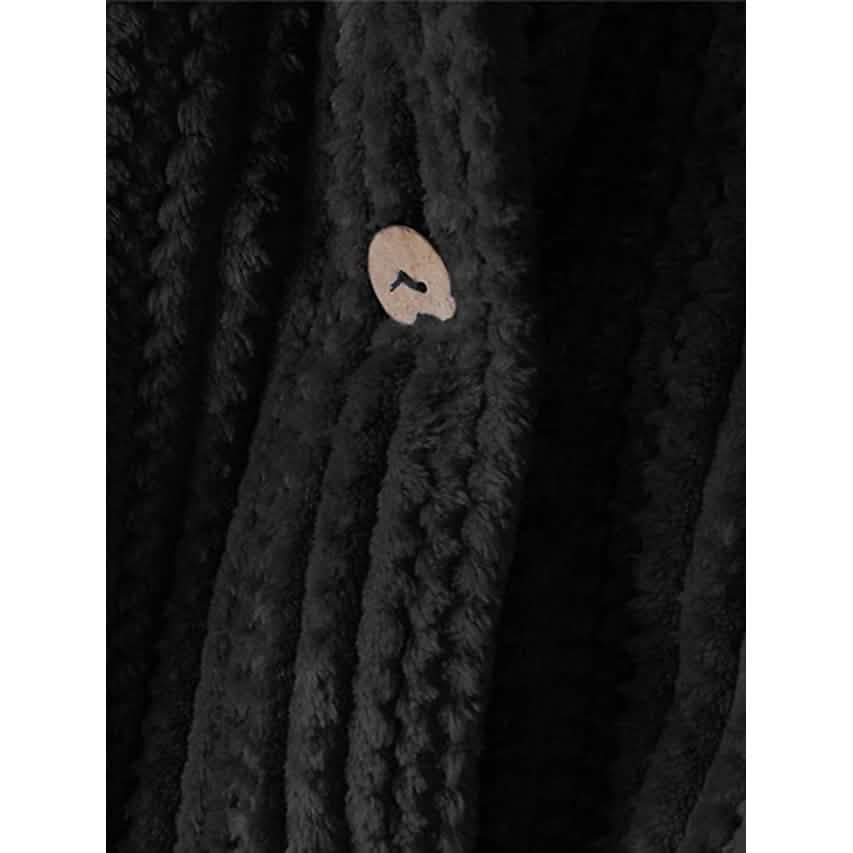 Damen Plus Size Mantel mit Knopfleistentaschen