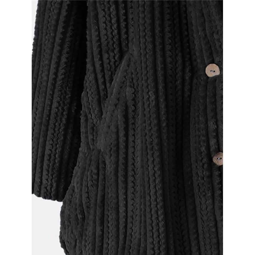 Damen Plus Size Mantel mit Knopfleistentaschen