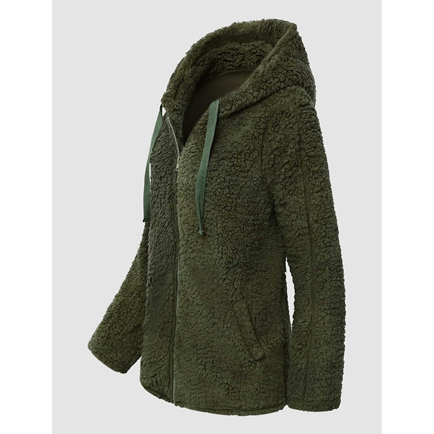 Damen Hoodie-Mantel in großen Größen, Langarm