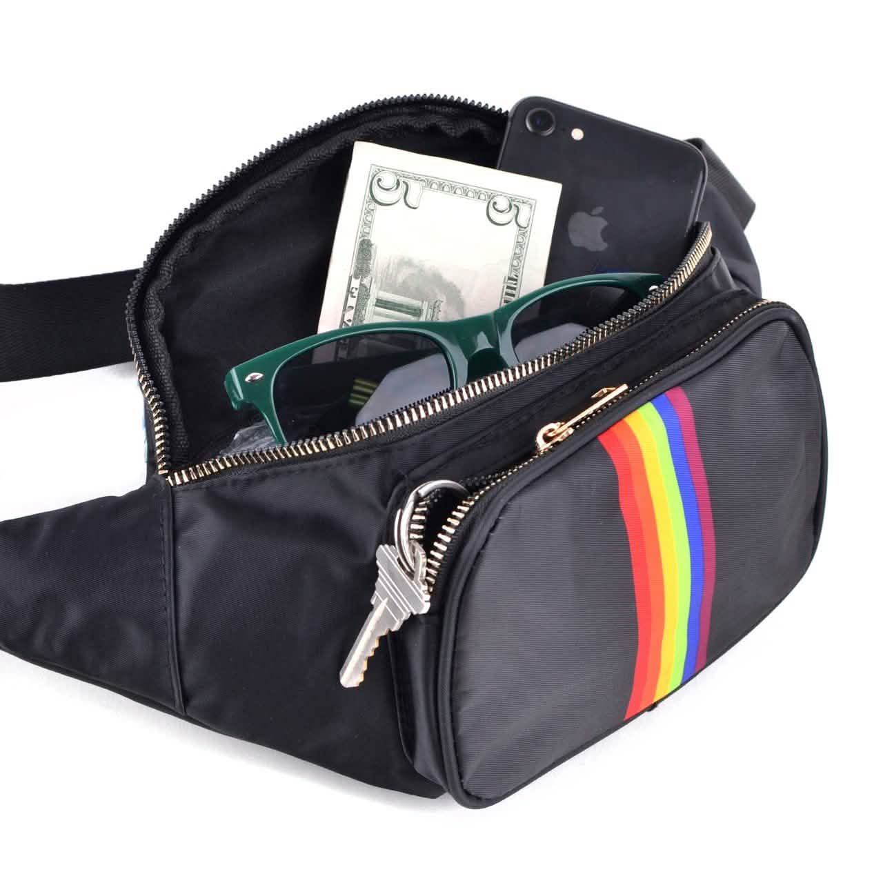 Regenbogen-Bauchtaschen für Damen