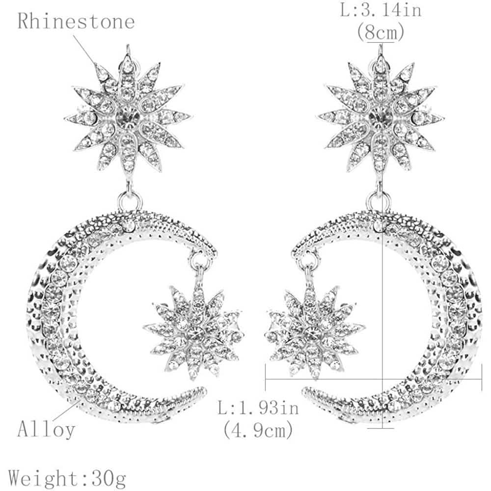 Damen-Ohrringe, Strass, Punk-Stil