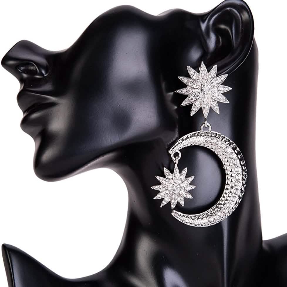 Damen-Ohrringe, Strass, Punk-Stil