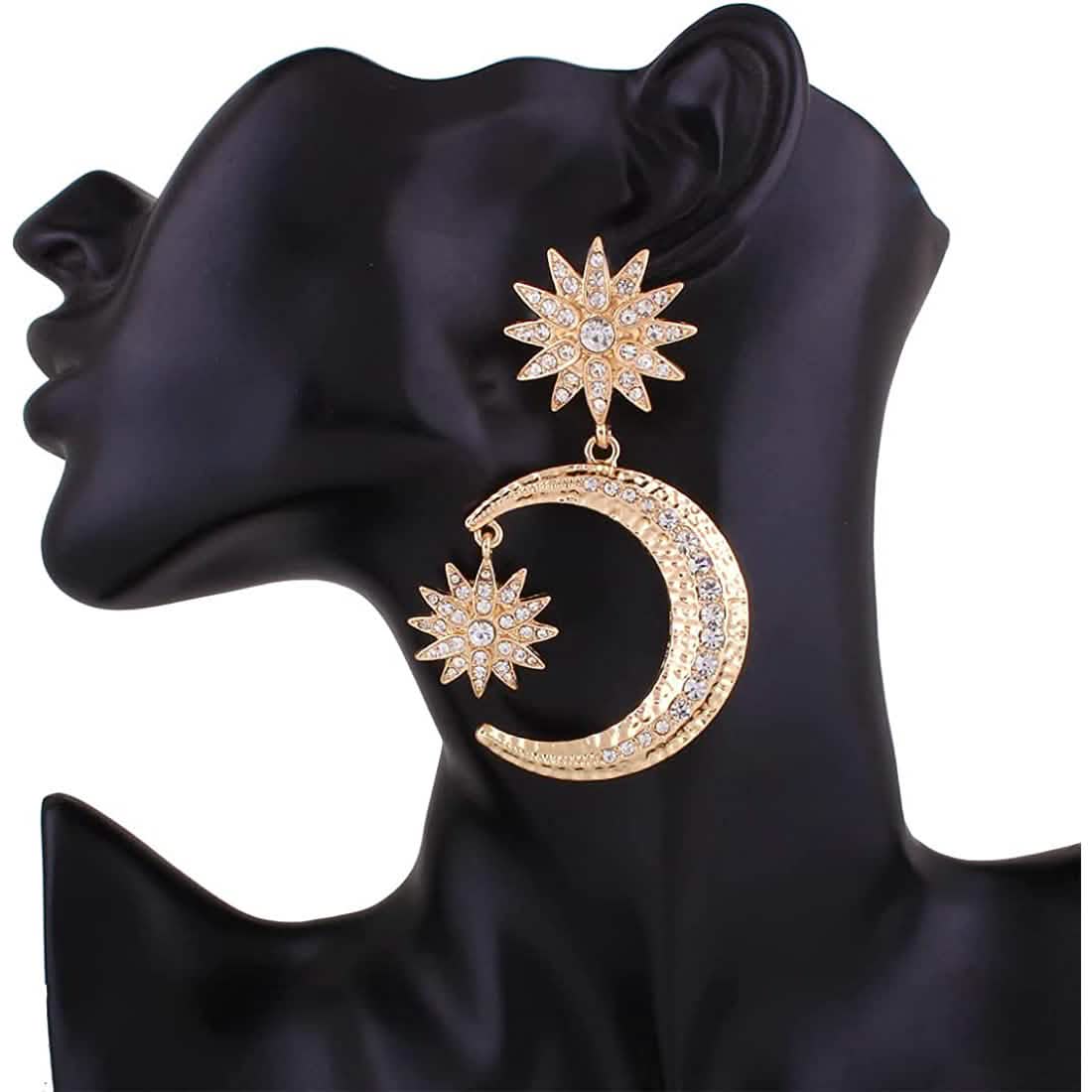 Damen-Ohrringe, Strass, Punk-Stil