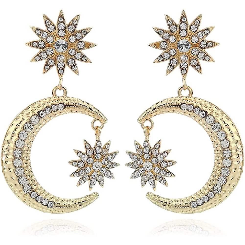 Damen-Ohrringe, Strass, Punk-Stil