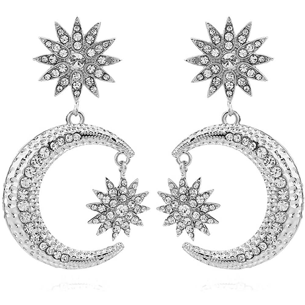 Damen-Ohrringe, Strass, Punk-Stil