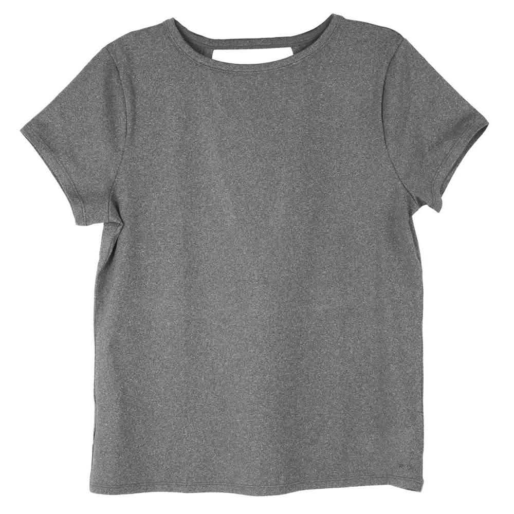 Damen Kurzarm Crisscross Offener Rücken Einfarbiges T-Shirt Bluse