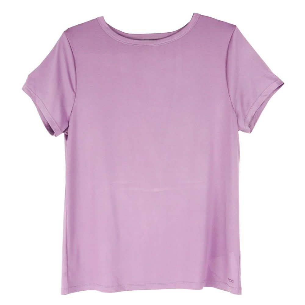Damen Kurzarm Crisscross Offener Rücken Einfarbiges T-Shirt Bluse