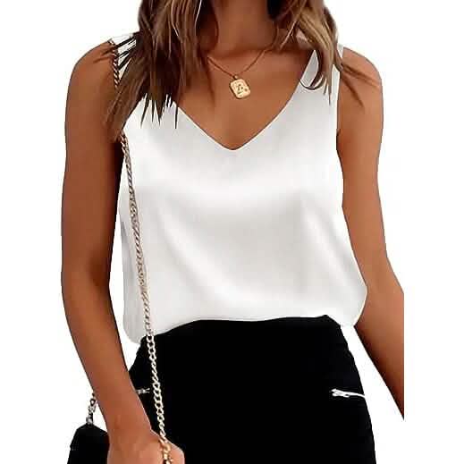Damen Tanktops aus Seidensatin