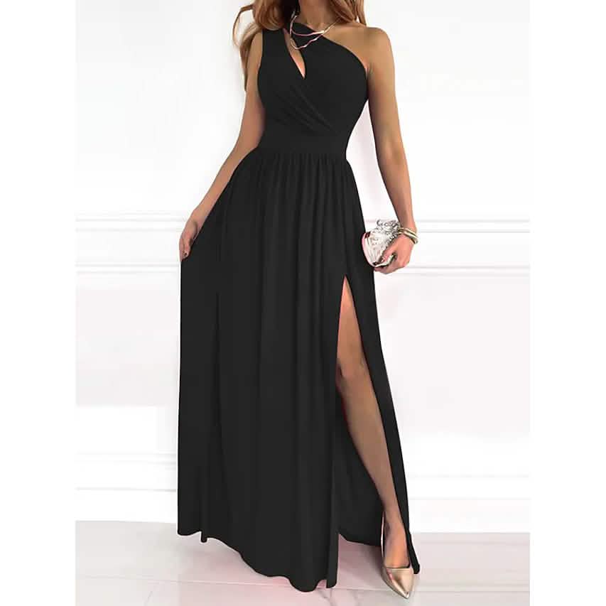 Ärmelloses One-Shoulder-Abendkleid für Damen