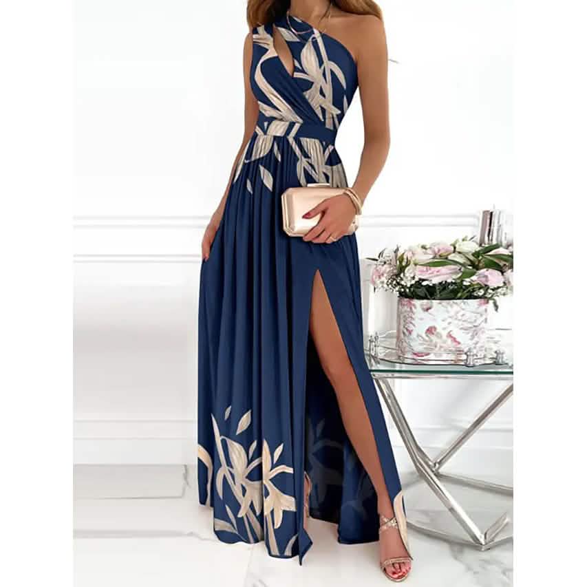 Ärmelloses One-Shoulder-Abendkleid für Damen