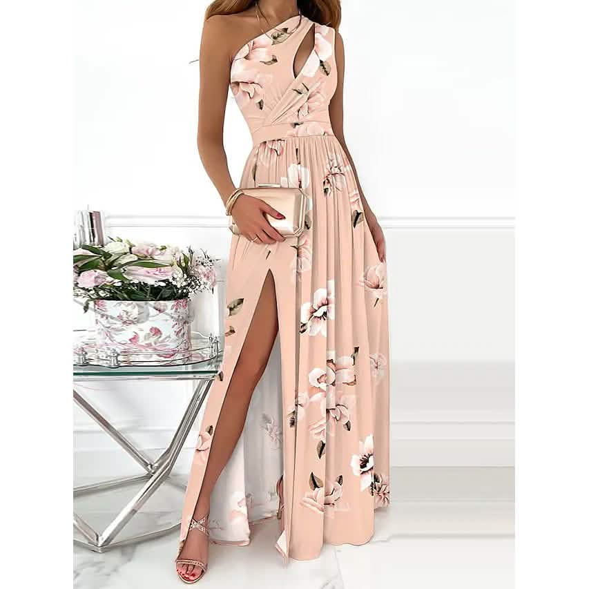 Ärmelloses One-Shoulder-Abendkleid für Damen