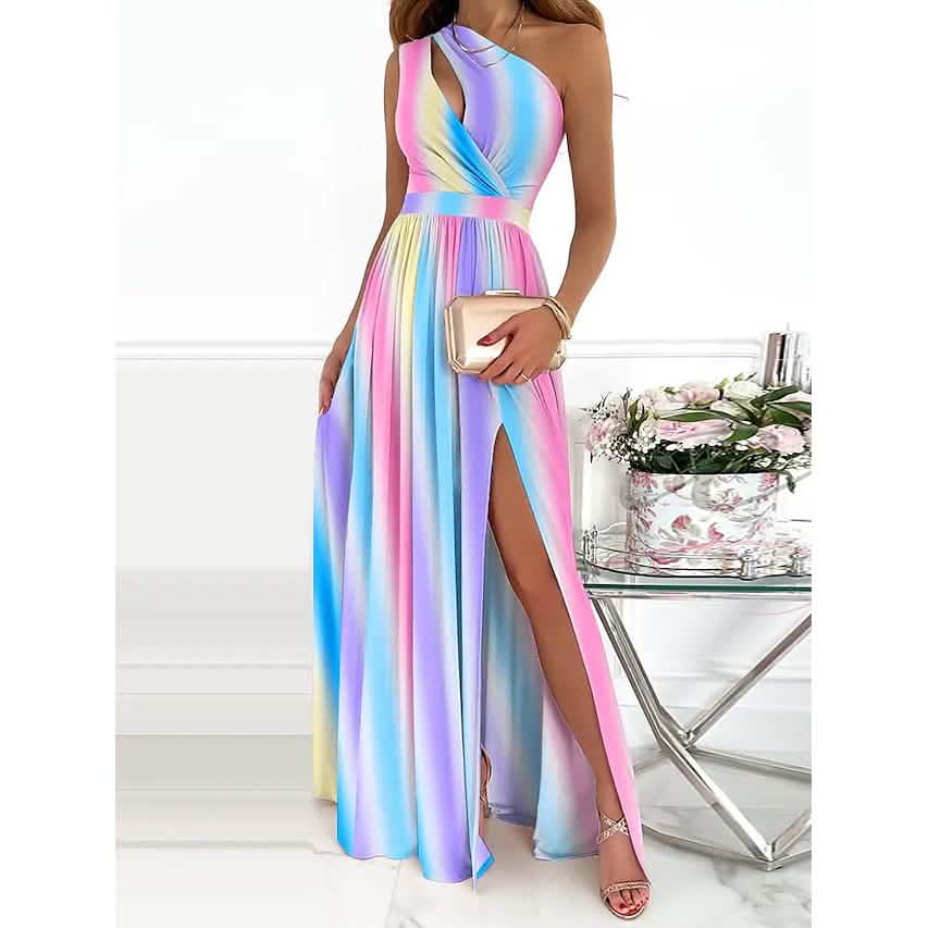 Ärmelloses One-Shoulder-Abendkleid für Damen