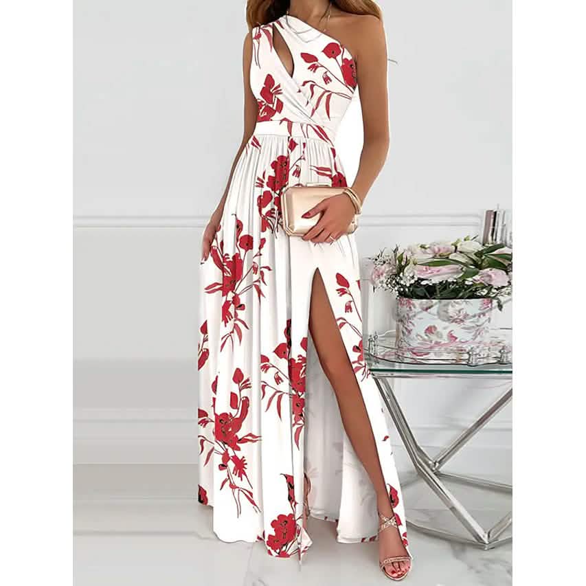 Ärmelloses One-Shoulder-Abendkleid für Damen