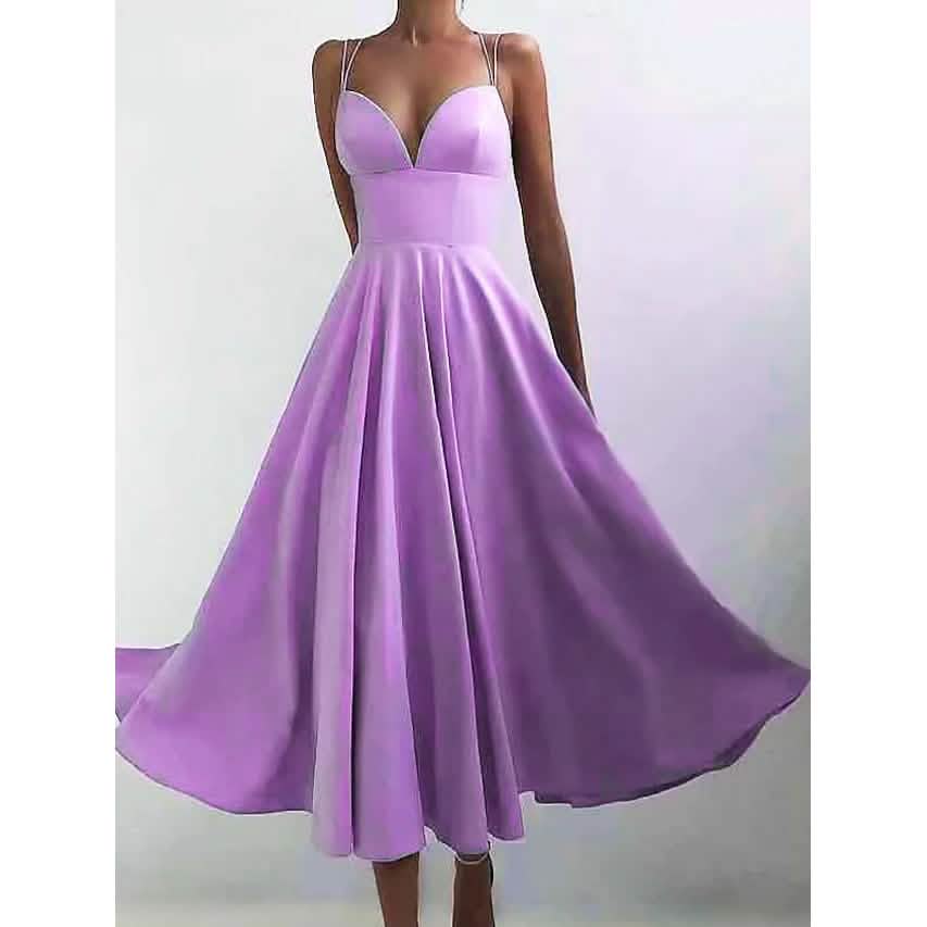 Ärmelloses, einfarbiges Maxikleid mit offener Rückenpartie für Damen