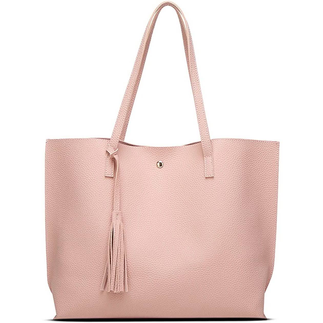 Damen Weiche Kunstleder Schultertasche