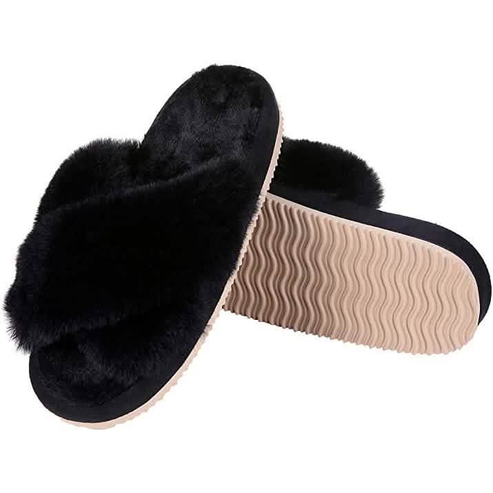 Damen-Hausschuhe aus weichem Plüsch, leicht
