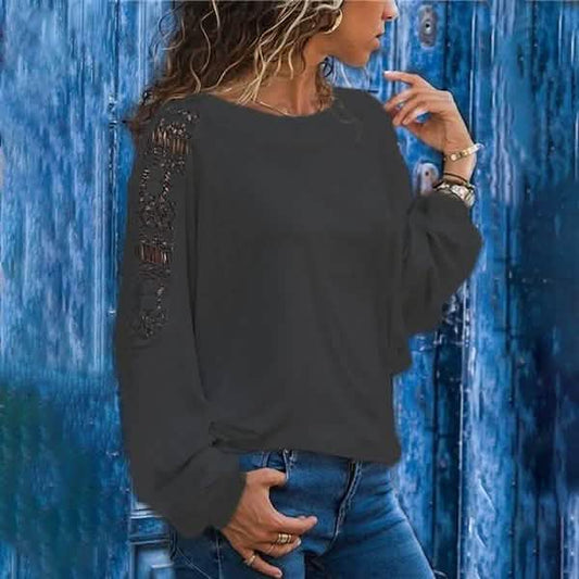 Einfarbige, gestrickte Oversize-Pullover für Damen