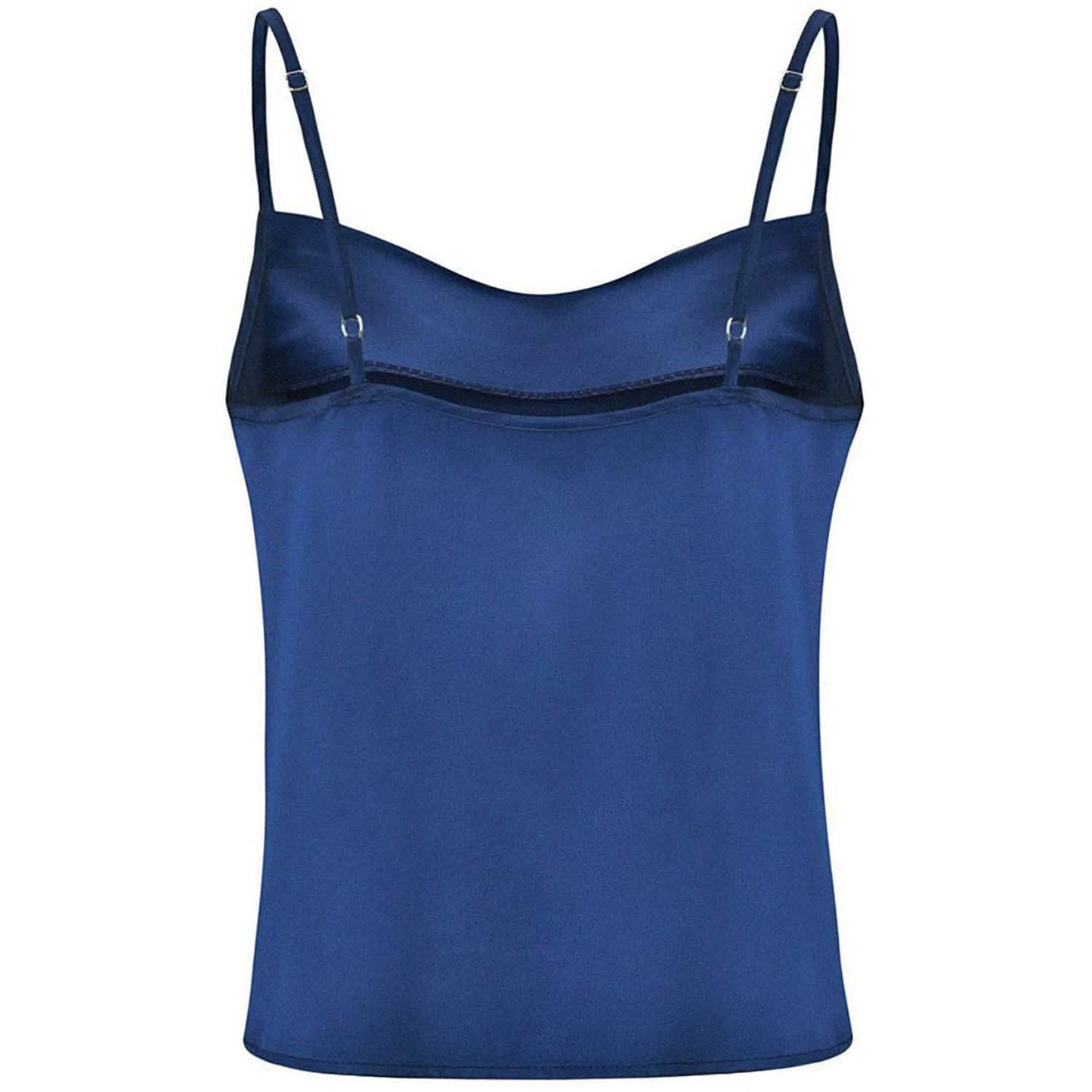 Damen-Spaghettiträger-V-Ausschnitt-Satin-Trägerkleid