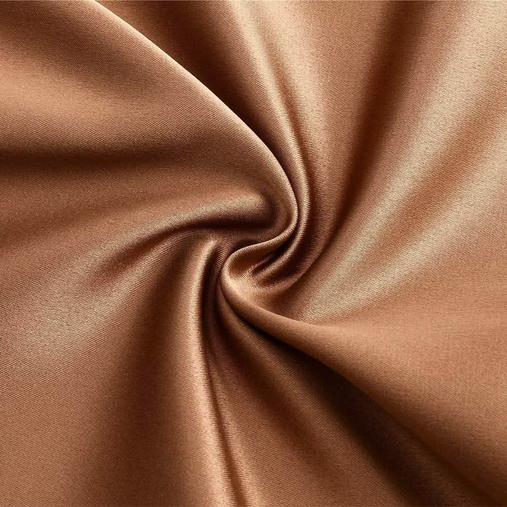 Damen-Spaghettiträger-V-Ausschnitt-Satin-Trägerkleid