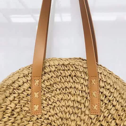 Damen Stroh-Einkaufstasche im Boho-Stil