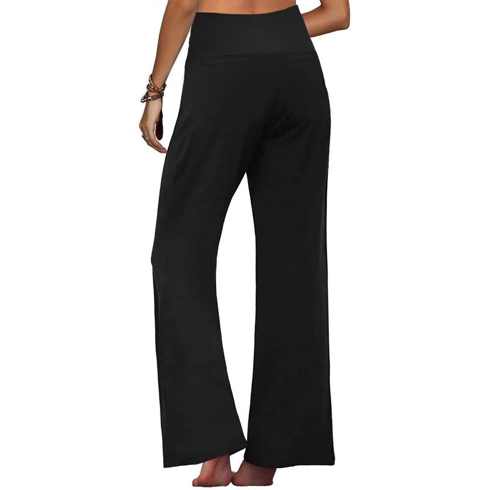 Damen Stretch-Loungehose mit weitem Bein