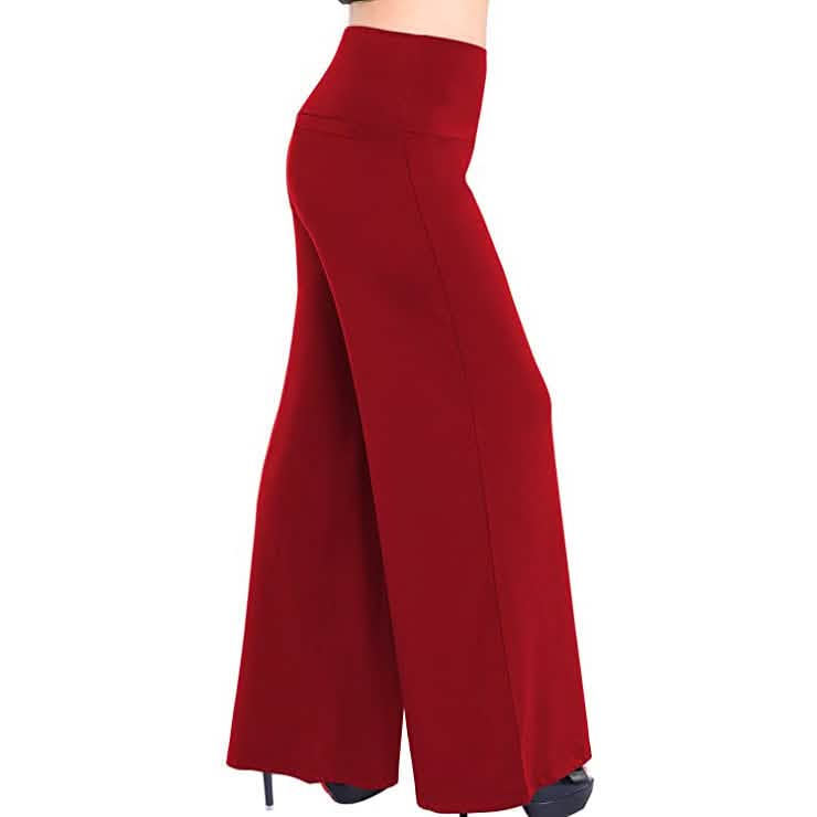 Damen Stretch-Loungehose mit weitem Bein