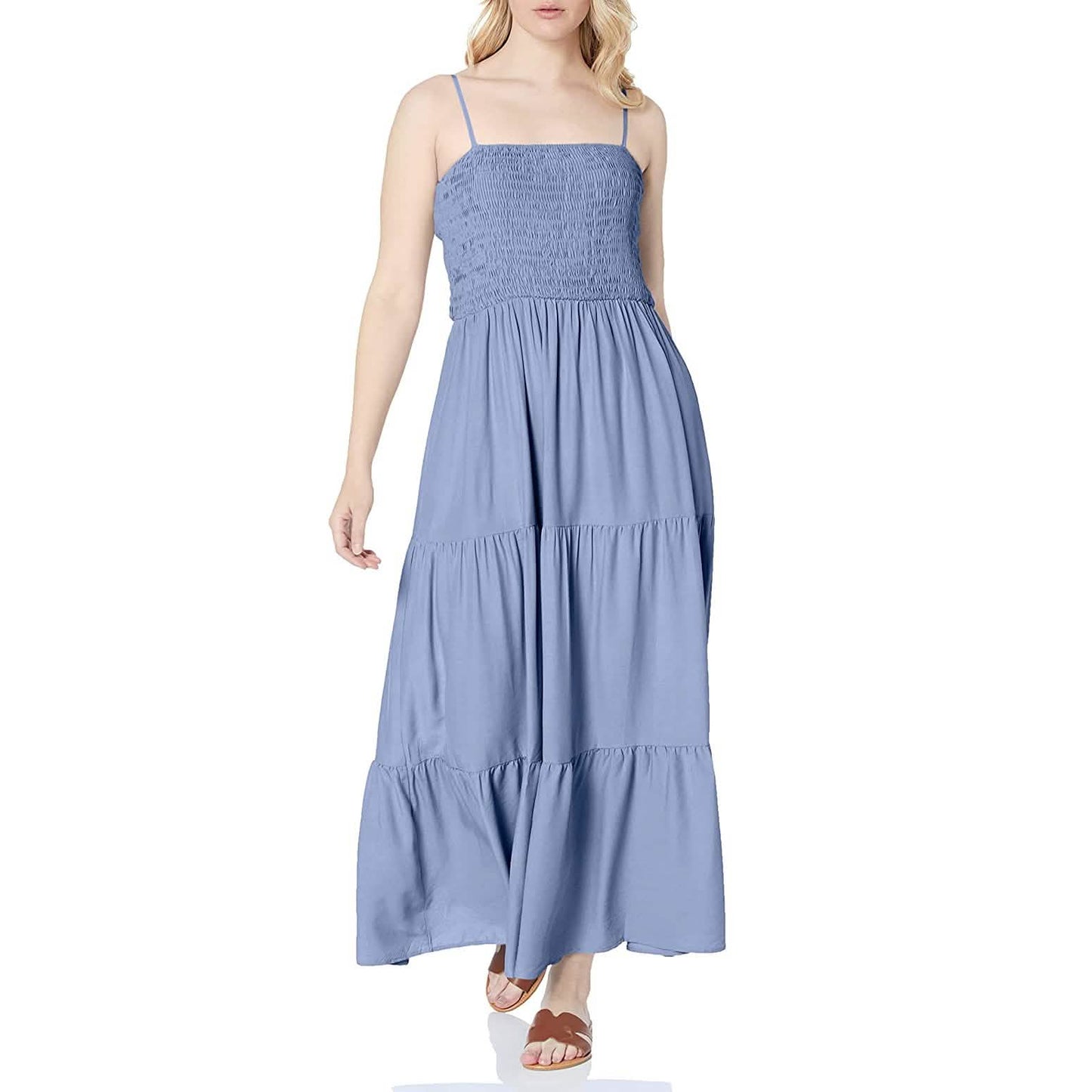 Damen Sommer Boho Ärmelloses Maxikleid