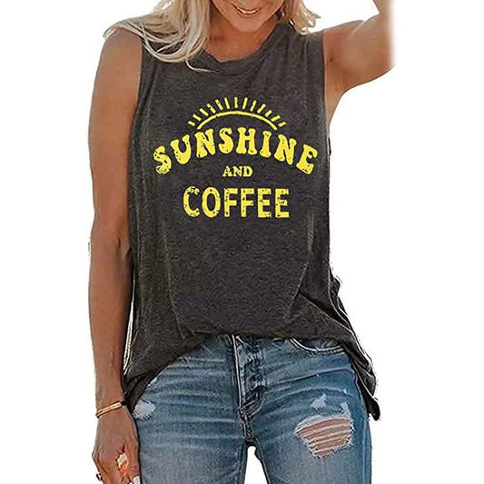 Damen-Sommer-Tanktop mit Grafikprint
