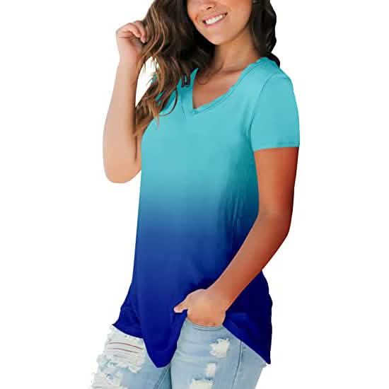 Damen Sommer Batik Kurzarm-T-Shirt