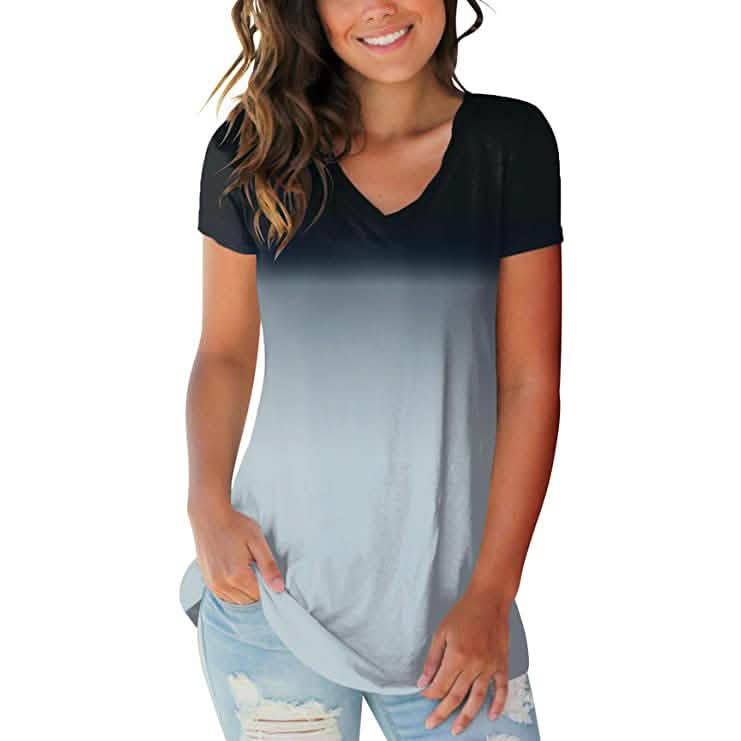 Damen Sommer Batik Kurzarm-T-Shirt